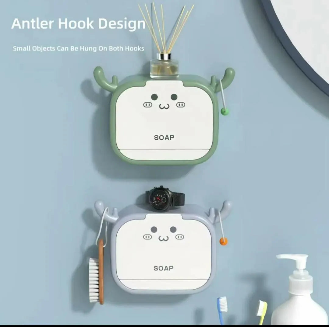 Soap Holder With Hooks For Kitchen and Bathroom